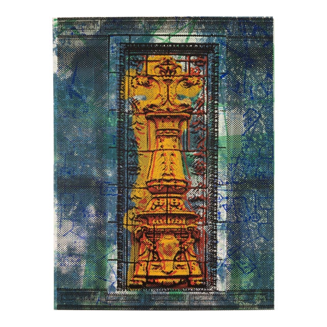 Judith Lipnik Perlow Column Series XII 2003 Signed Serigraph in Colors on Paper For Sale