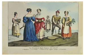 Auguste Wahlen, French Costumes at the Time of Henry IV, Lithograph, 1844