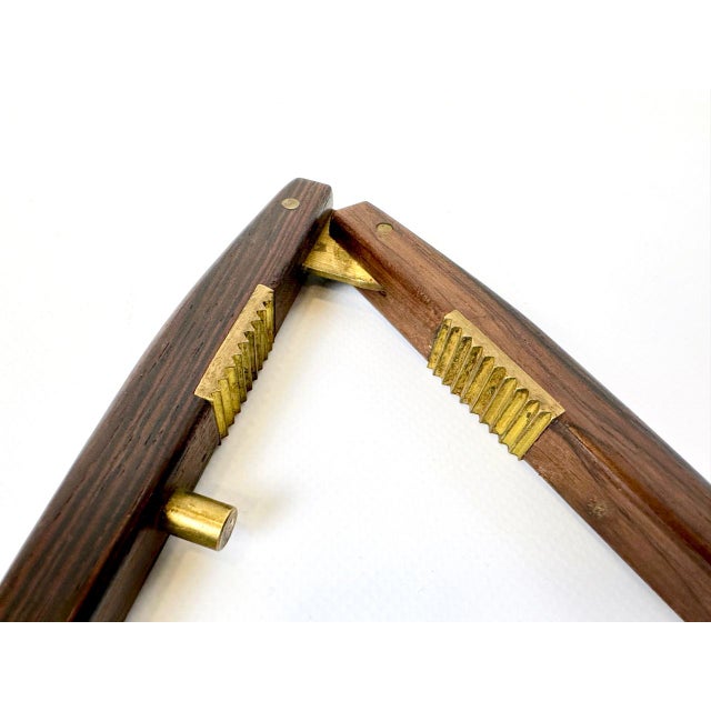 Wood Mid-Century Rosewood and Brass Nutcracker attributed to Poul Knudsen, 1950s For Sale - Image 7 of 8