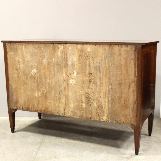 Wood 18th Century Italian Louis XVI Walnut Chest of Drawers For Sale - Image 7 of 17