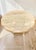 Beige Pair of 1970s Italian Travertine Scalloped Edge Pedestal End Tables For Sale - Image 8 of 17