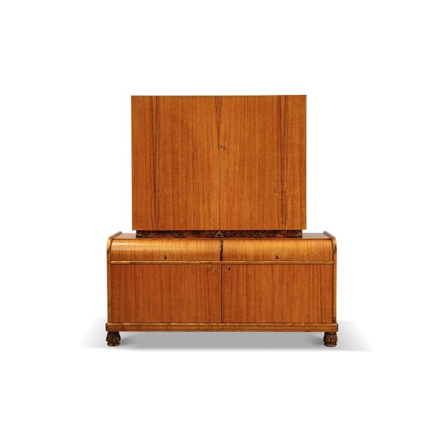 1940s Swedish Modern Bar Cabinet by Ab Seffle For Sale - Image 4 of 7