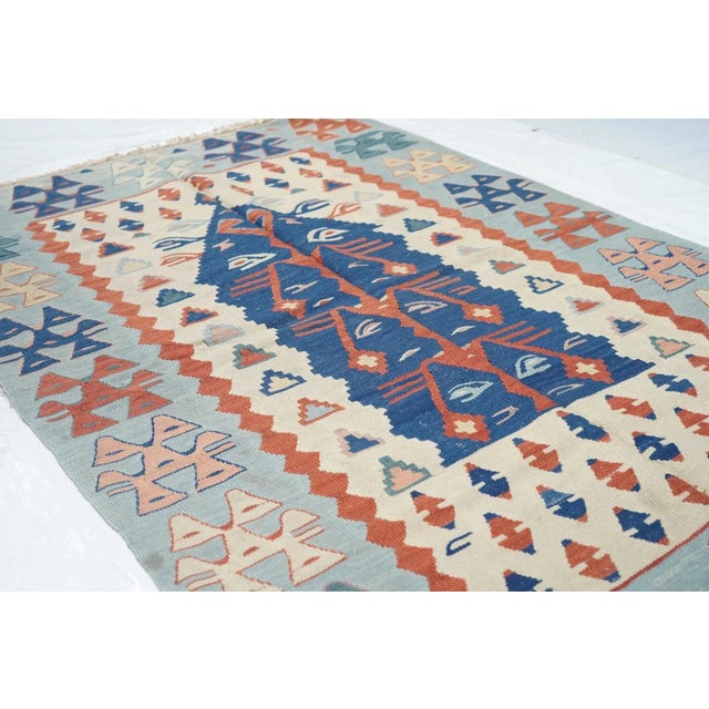 Vintage Kilim Rug 3'8'' x 5'8'' For Sale In New York - Image 6 of 9