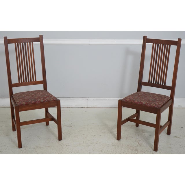 Set of 6 Stickley Mission Cherry Dining Chairs For Sale - Image 12 of 18