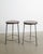 Mid-Century French Wooden and Iron Bar High Stools from Pierre Jeanneret, 1950s, Set of 2 For Sale - Image 4 of 6