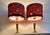 Metal German Table Lamps with Ornate Brass Base and Red Patterned Fabric Shade from Lamplove, 1890s, Set of 2 For Sale - Image 7 of 9