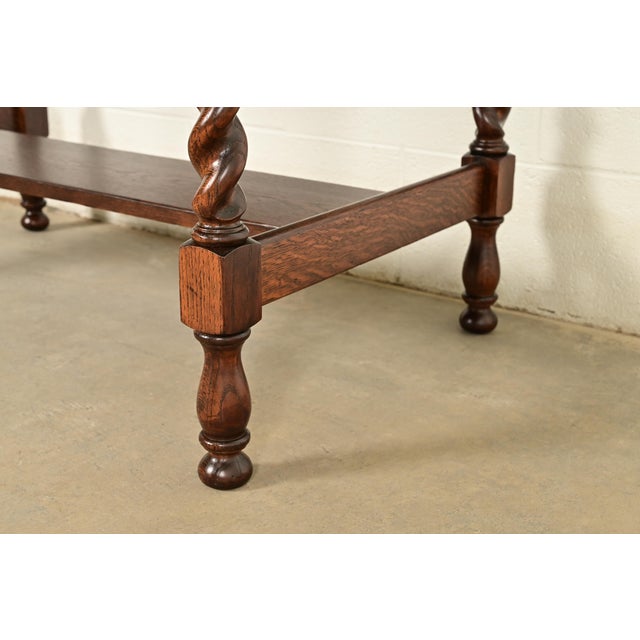 Stickley Brothers Antique Mission Oak Arts & Crafts Writing Desk or Library Table, Newly Refinished For Sale - Image 10 of 15