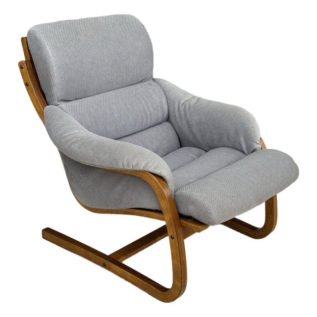 C. 1970s Mid Century Danish Modern Stouby Polster Cantilever Lounge Chair For Sale