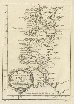 Antique Map of Torneå / Tornio in Northern Finland, 1759