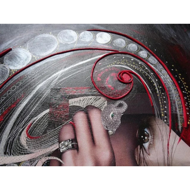 Textile Darya Semyonova, Fantasy, 2010, Mixed Media Collage on Canvas For Sale - Image 7 of 8