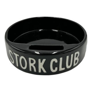Vintage the Stork Club Nyc Nightclub Ashtray Matchbook Holder Black For Sale