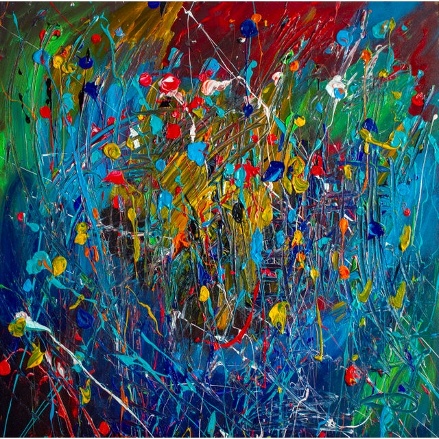 "Revolution" — Abstract Expressionism | 36 X 36 in | Acrylic on Canvas | 2020 For Sale