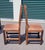 Fabulous set of 10 vintage Spanish mission dining chairs. Each chair features leather seats and wood frames. I'm not sure...