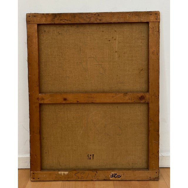 Aloys Hugonnet, Femme nue devant la cheminée, Oil on Canvas, Framed For Sale - Image 10 of 11