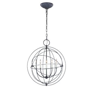 Chapman & Myers by Visual Comfort Studio Bayberry Medium Pendant, Weathered Galvanized For Sale