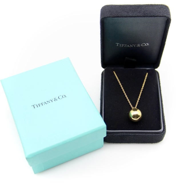 Gold Tiffany & Co. 18k Gold Ball HardWear Pendant Necklace For Sale - Image 8 of 9