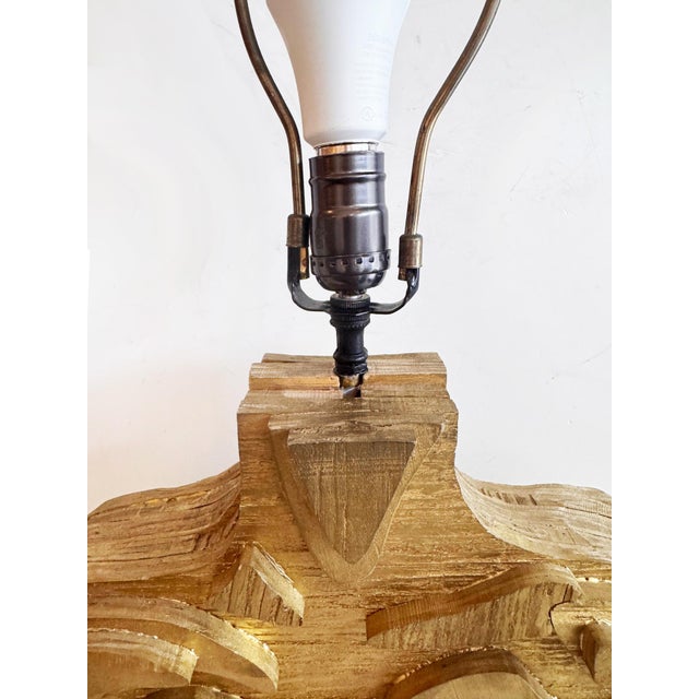 Mid 20th Century Studio Abstract Sculptural Male/Female Table Lamp, Vintage Shade For Sale - Image 10 of 10