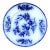 Flow Blue Grindley Plate, Marechal Neil Floral Design For Sale