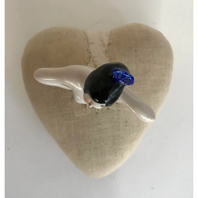 Vintage Porcelain Half Doll Pin Cushion For Sale In Los Angeles - Image 6 of 9