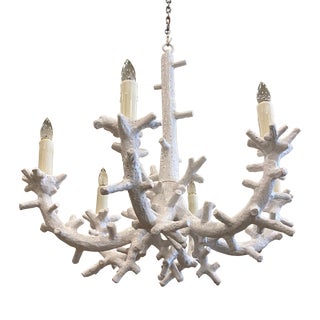 Oly Studio Resin White Coral Chandelier For Sale