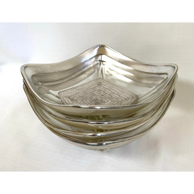 Mid-Century Modern 1960s Georges Briard Silver Overlay Bowls- Set of 4 For Sale - Image 3 of 5