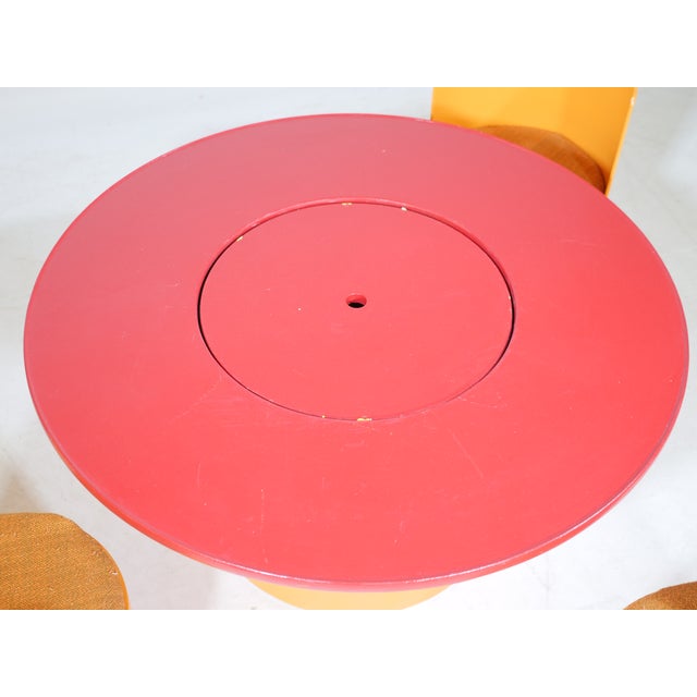 Mid-Century Modern Space Age Gaming Chairs and Table by Bernard Holdaway for Padi, 1960s, Set of 4 For Sale - Image 3 of 15