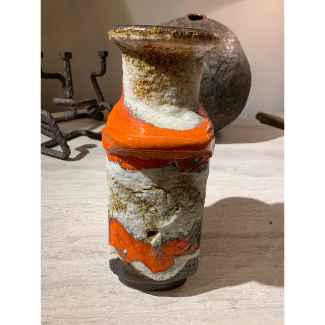 Vintage German Pottery Vase For Sale - Image 4 of 7