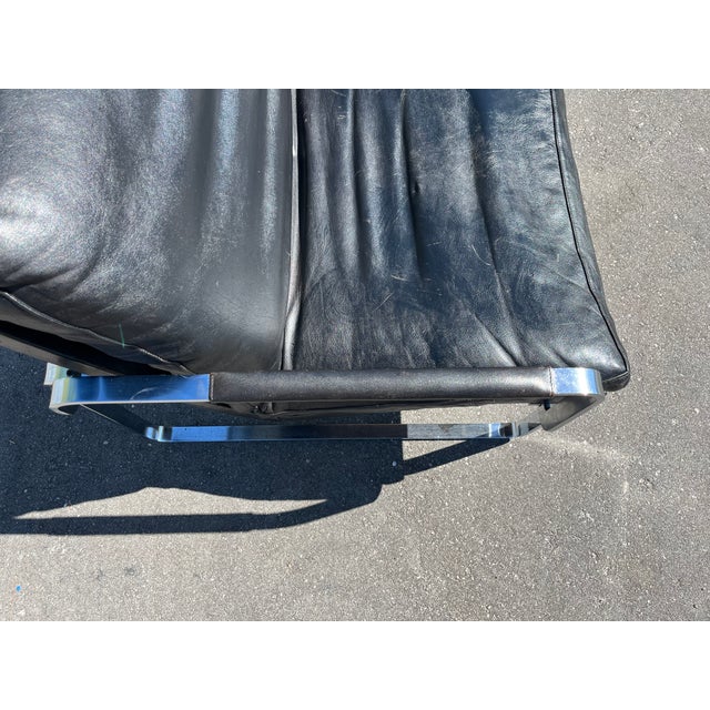 1970s Jørgen Lund & Ole Larsen Pair of Lounge Chairs in Black Leather For Sale - Image 18 of 18