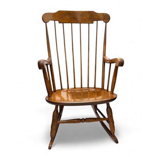Vintage circa 1930s Nichols & Stone Co. Windsor Rocking Chair. Chair is in excellent condition with no weak or damaged...
