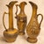 Set of 3 Royal Haeger Ewer Vases, Gold Ceramic Pottery Pitcher Set, Mid Century Old World Mantel Decor For Sale - Image 9 of 18