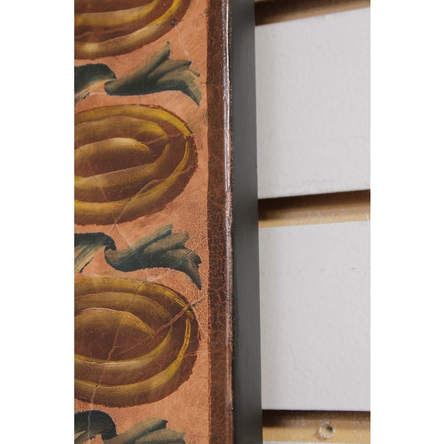 Maitland Smith Painted Tapestry Design Wall Panel For Sale - Image 9 of 14