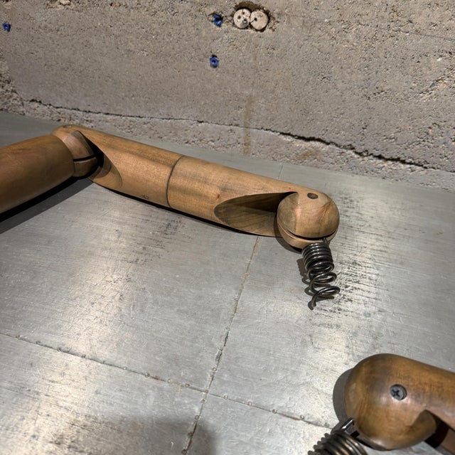 Mid-Century Modern Vintage Wooden Mannequin Arms Set Industrial Mid-Century Modern For Sale - Image 3 of 8
