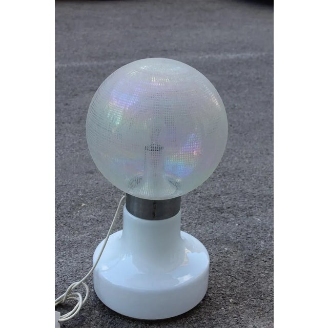 Murano Glass and Steel Ceiling Lamp from Vistosi, 1970s, in Good conditions. Designed 1970 to 1979 This piece is...