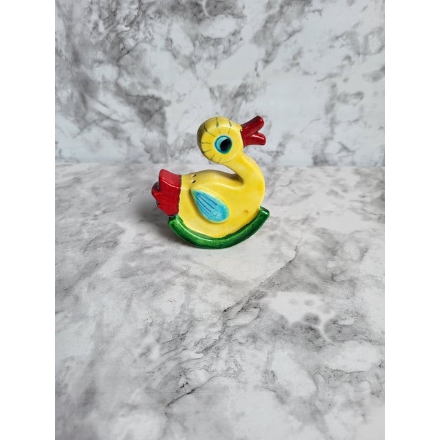 1950s 1950s Mid Century Modern Hand Painted Duck Salt Shaker For Sale - Image 5 of 15