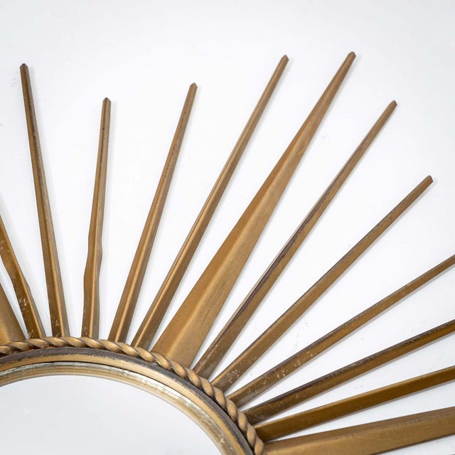 Vintage French Sun Burst Mirror For Sale - Image 6 of 7