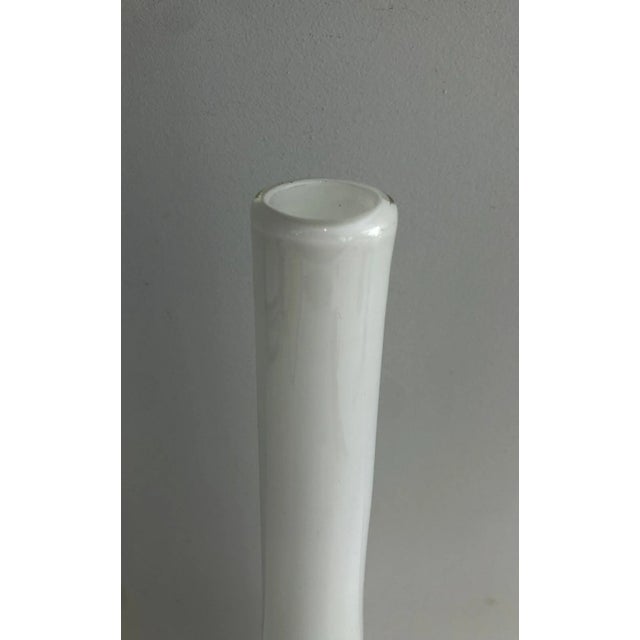 1970s Circa 1970 French Tall White Opaline Glass Vase For Sale - Image 5 of 9