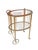 Exceptional vintage French brass and glass rolling bar cart, attributed to Maison Baguès, Paris, dating to approximately...