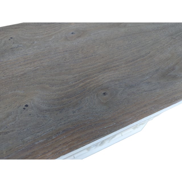 Drexel Vintage Coastal Faux Bamboo Credenza With Driftwood Style Top For Sale - Image 4 of 17