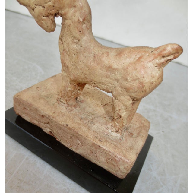 Terra Cotta Goat Sculpture/Study For Sale - Image 9 of 9