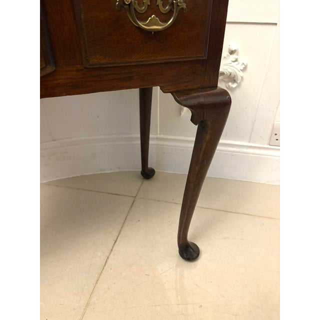 Mid 19th Century Antique Victorian Georgian Style Oak Lowboy, 1860 For Sale - Image 5 of 11