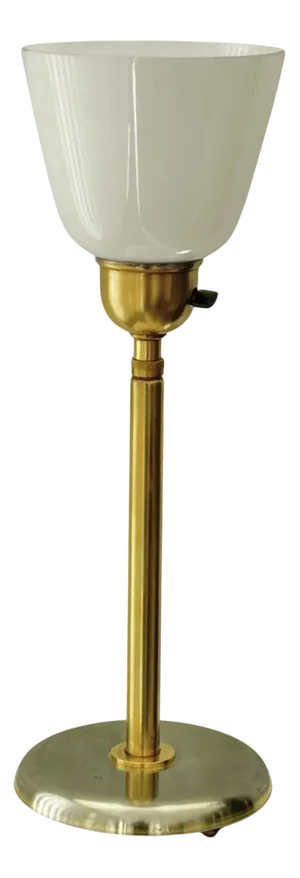 Model 15505 Table Lamp in Brass and Steel by Harald Notini for Böhlmarks, Sweden, 1940s