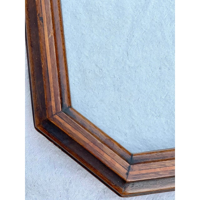 American Antique Inlaid Wood and Glass Handled Tray For Sale - Image 3 of 8