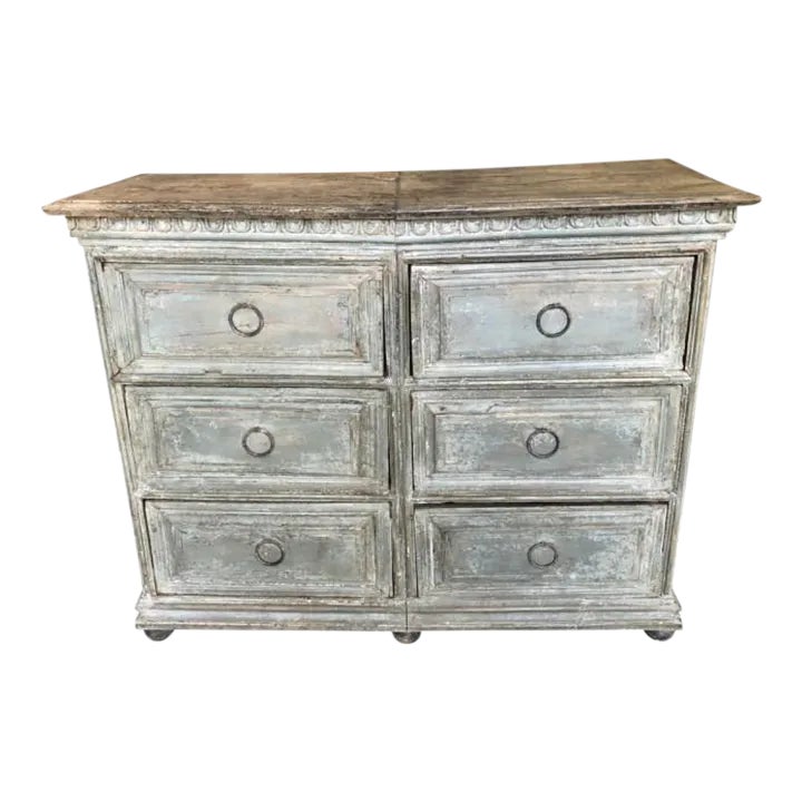 Gray Commode - 18th Century Italian Baroque Commode | Chairish