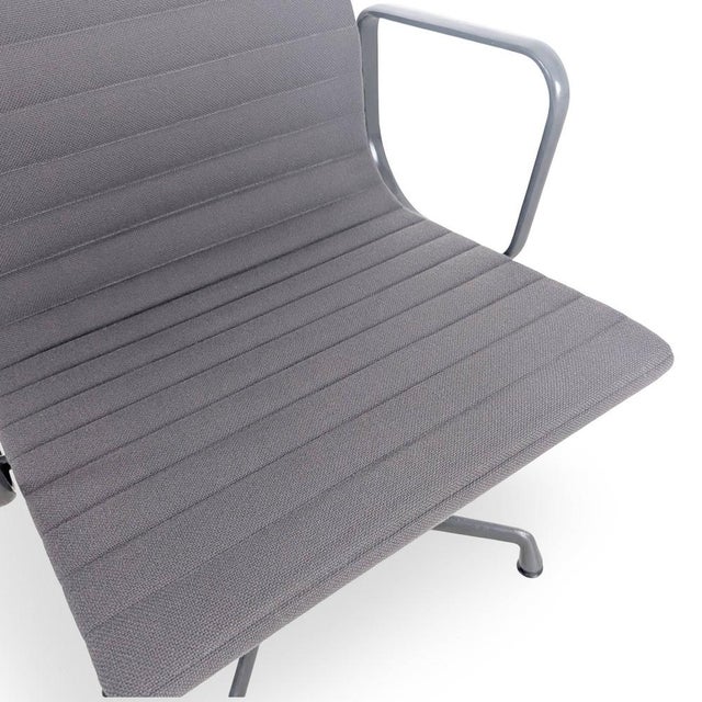 EA 107 Office Chair in Hopsak Dark Grey by Charles and Ray Eames for Vitra For Sale - Image 12 of 13
