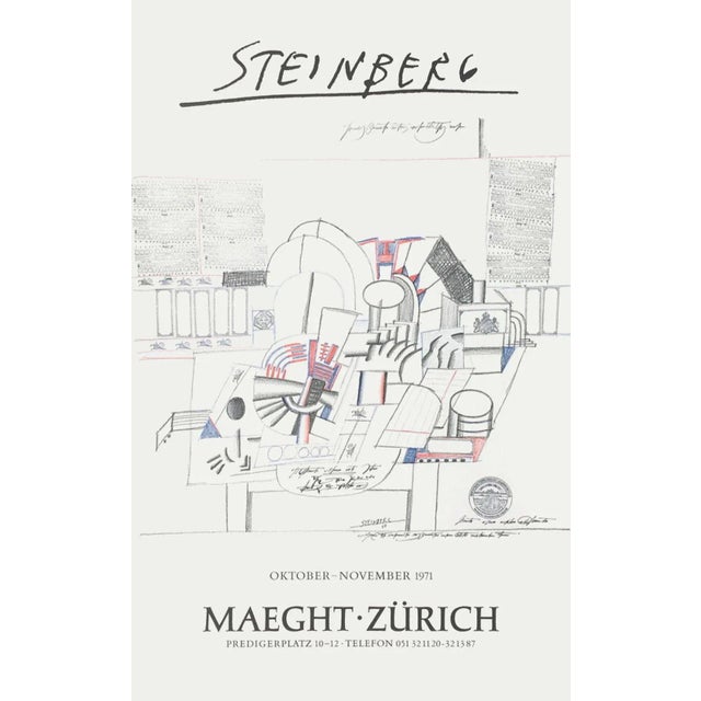 1971 Maeght Zurich Saul Steinberg Poster For Sale