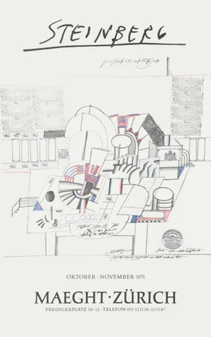 1971 Maeght Zurich Saul Steinberg Poster