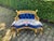 1980s French Louis XVI Blue Gold Beechwood Velvet Settee – 1pc For Sale - Image 10 of 14
