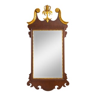 Friedman Brothers Chippendale Mahogany With Gold Mirror For Sale