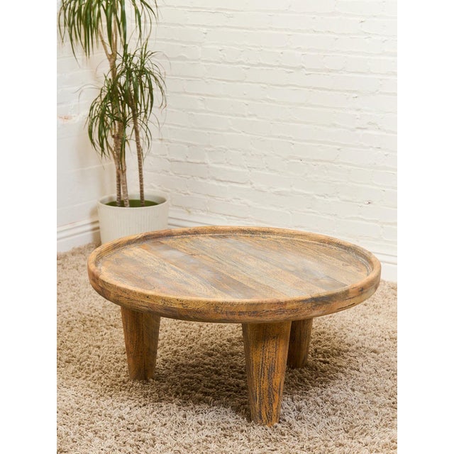 Mid 20th Century Solid Wood Primitive Coffee Rustic Table For Sale In Los Angeles - Image 6 of 8