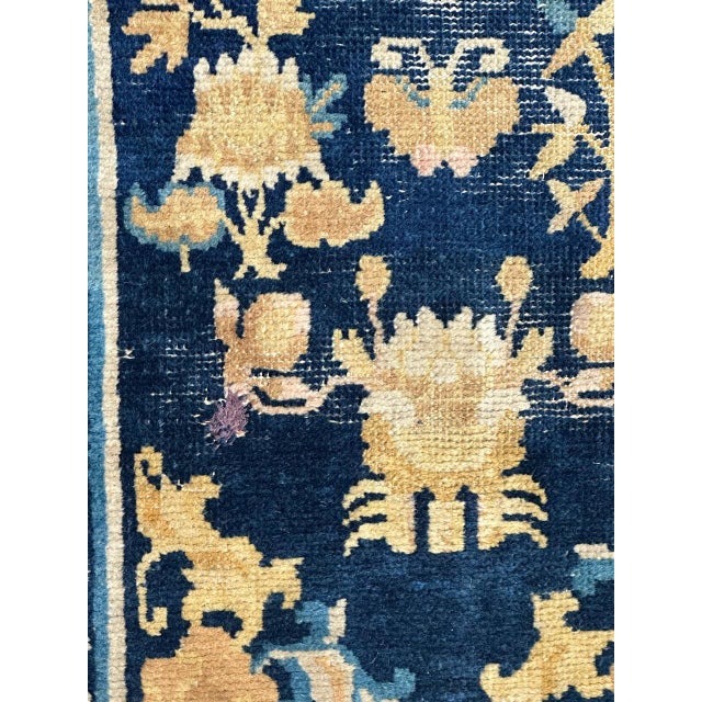 Antique Chinese Cotton and Wool Rug For Sale - Image 14 of 18